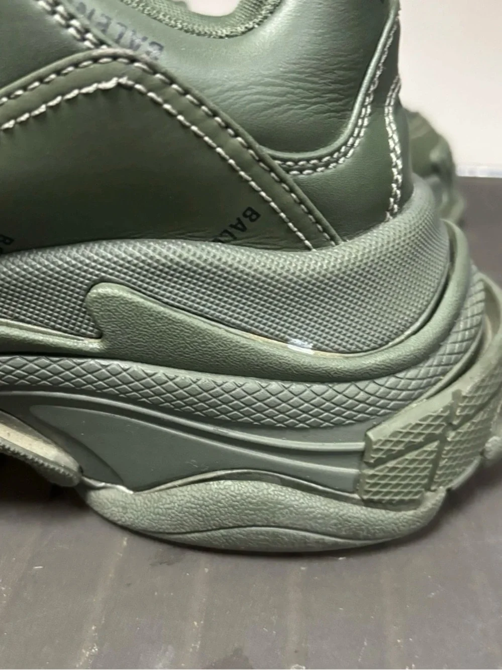 Balenciaga Triple S Dark Green Sneakers Sz 10 US